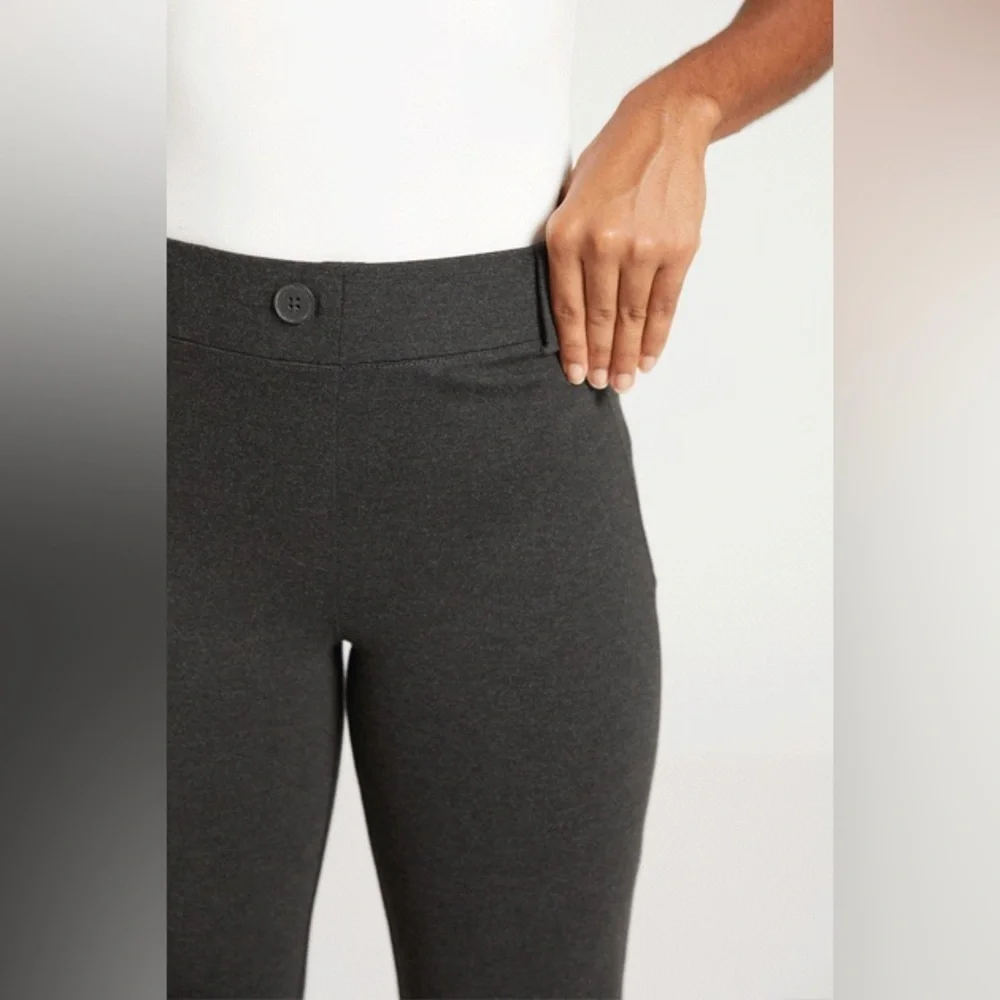 Betabrand Classic Dress Pant Yoga Pant Straight in Charcoal Grey Size XS Petite.